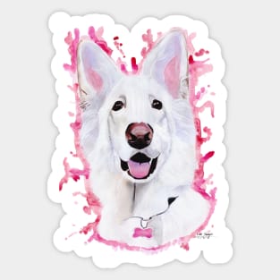 White Swiss Shepherd Sticker